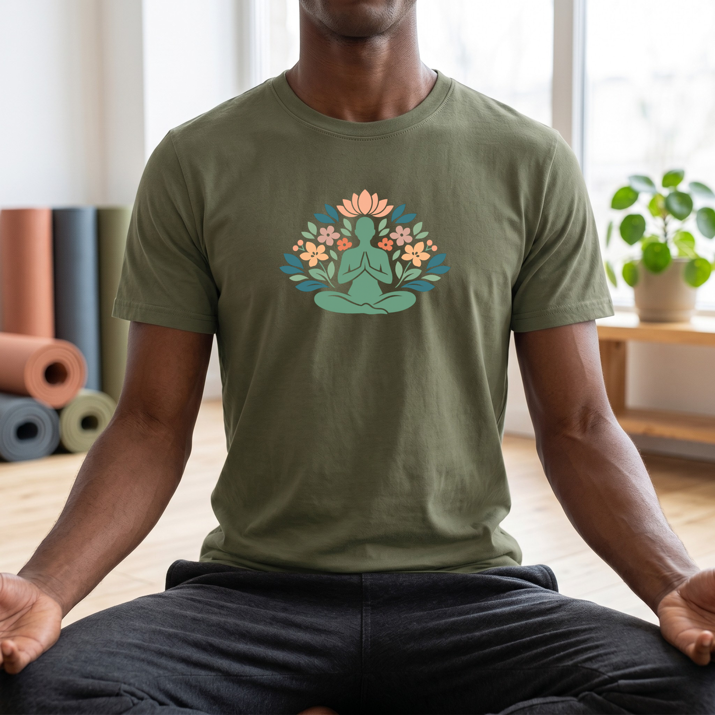 Floral Lotus Pose T-Shirt