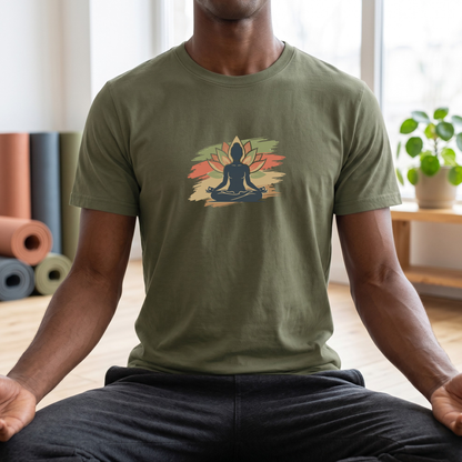 Earthy Brushstroke Lotus T-Shirt