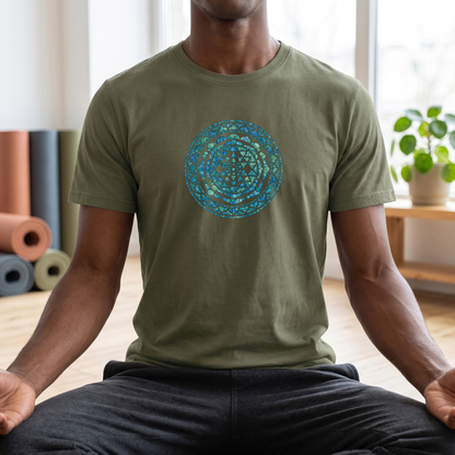 Watercolor Teal Mandala T-Shirt