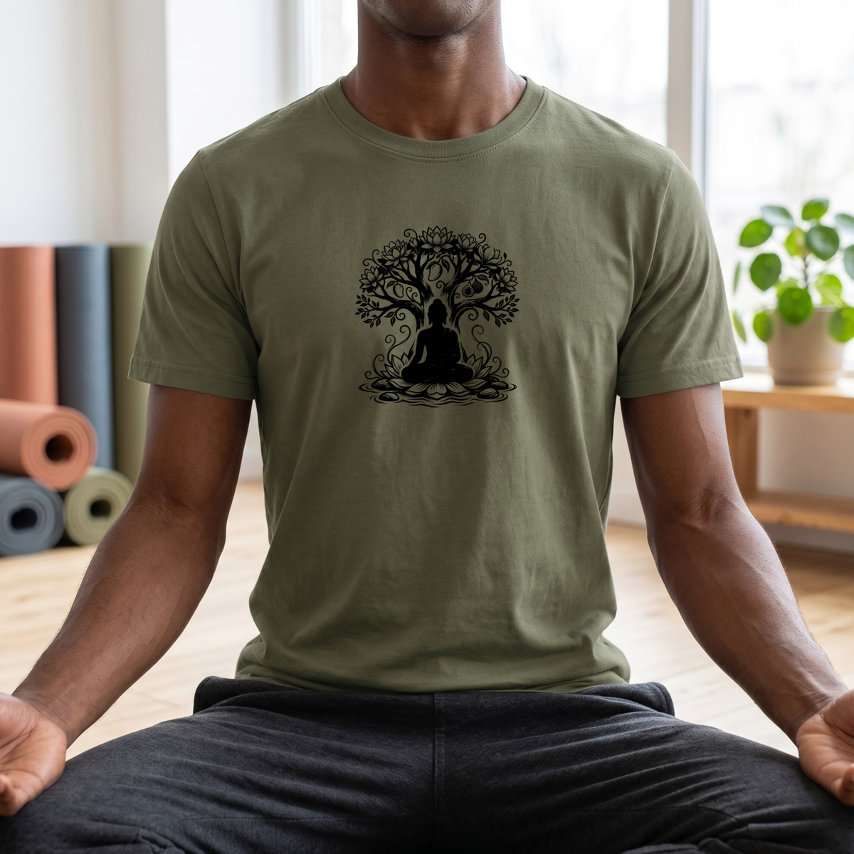 Ink Enlightenment Flower Tree T-Shirt