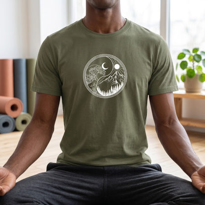 Sun & Sea Mountain Yin Yang T-Shirt