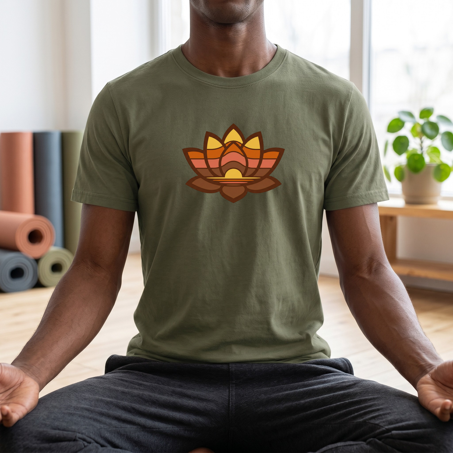 Retro Lotus Flower T-Shirt