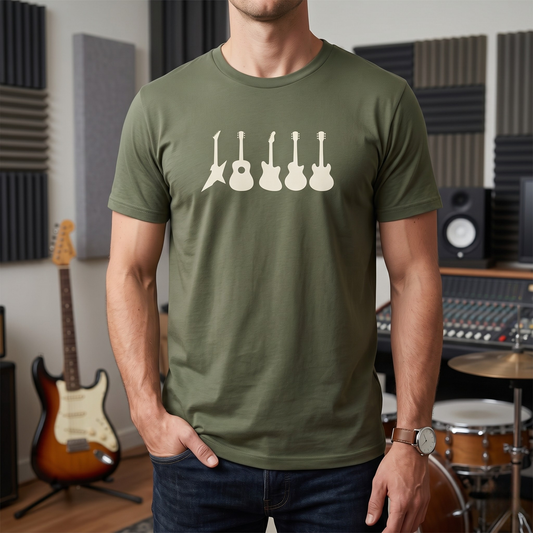 Guitar Types Silhouette T-Shirt