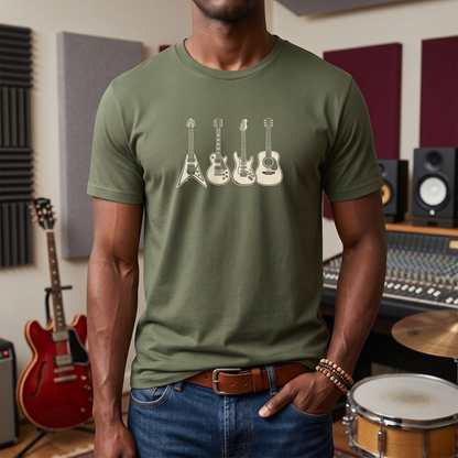 Guitar Types Lineup T-Shirt