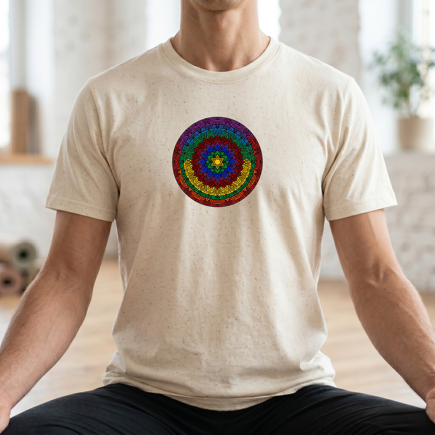 Vibrant Chakra Star Mandala T-Shirt