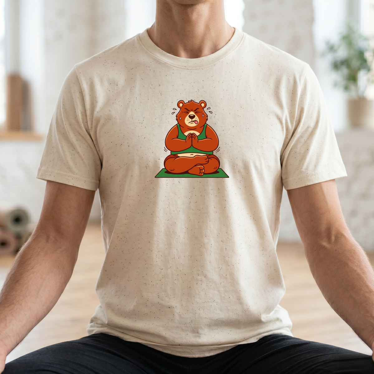 Trying My Best Yoga Bear T-Shirt