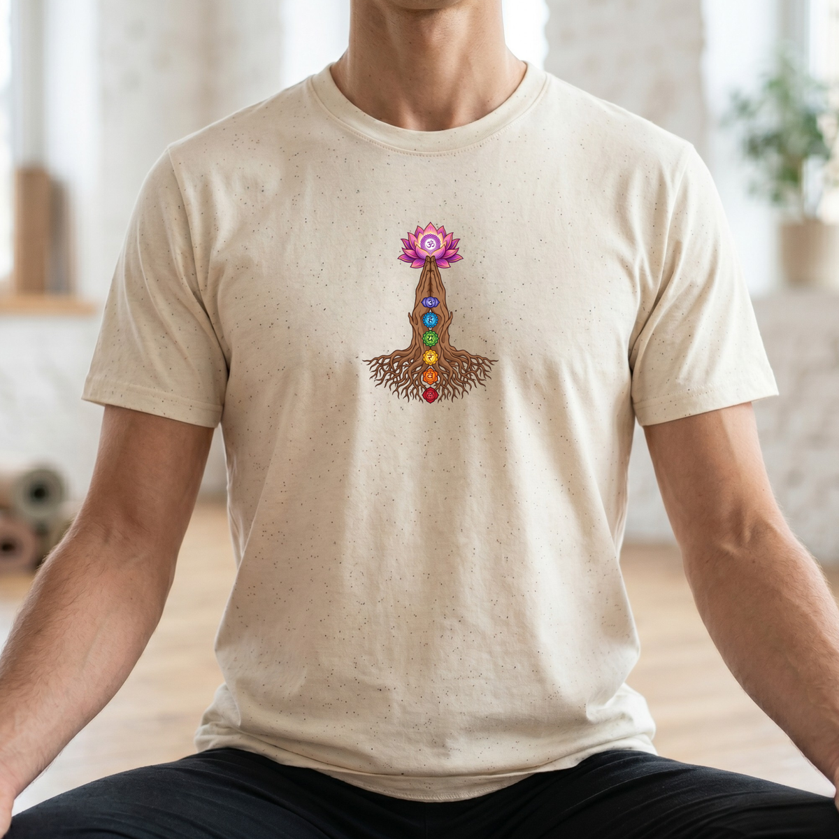 Rooted Chakras Lotus Hands T-Shirt
