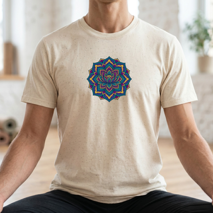 Deep Teal Floral Mandala T-Shirt
