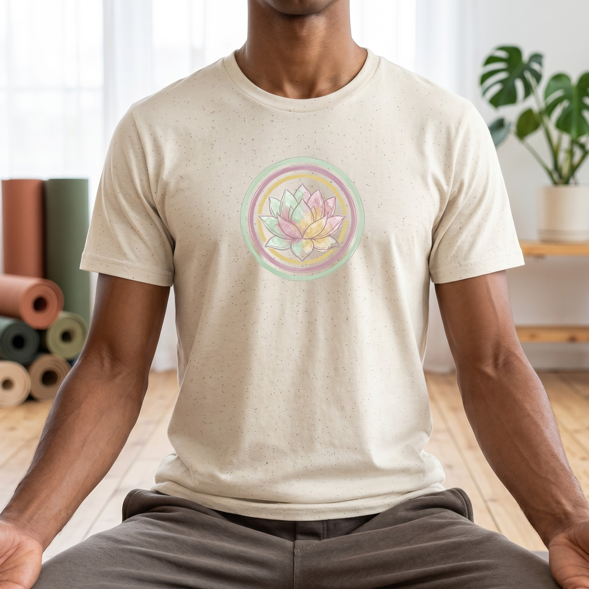 Watercolor Pastel Lotus Flower T-Shirt