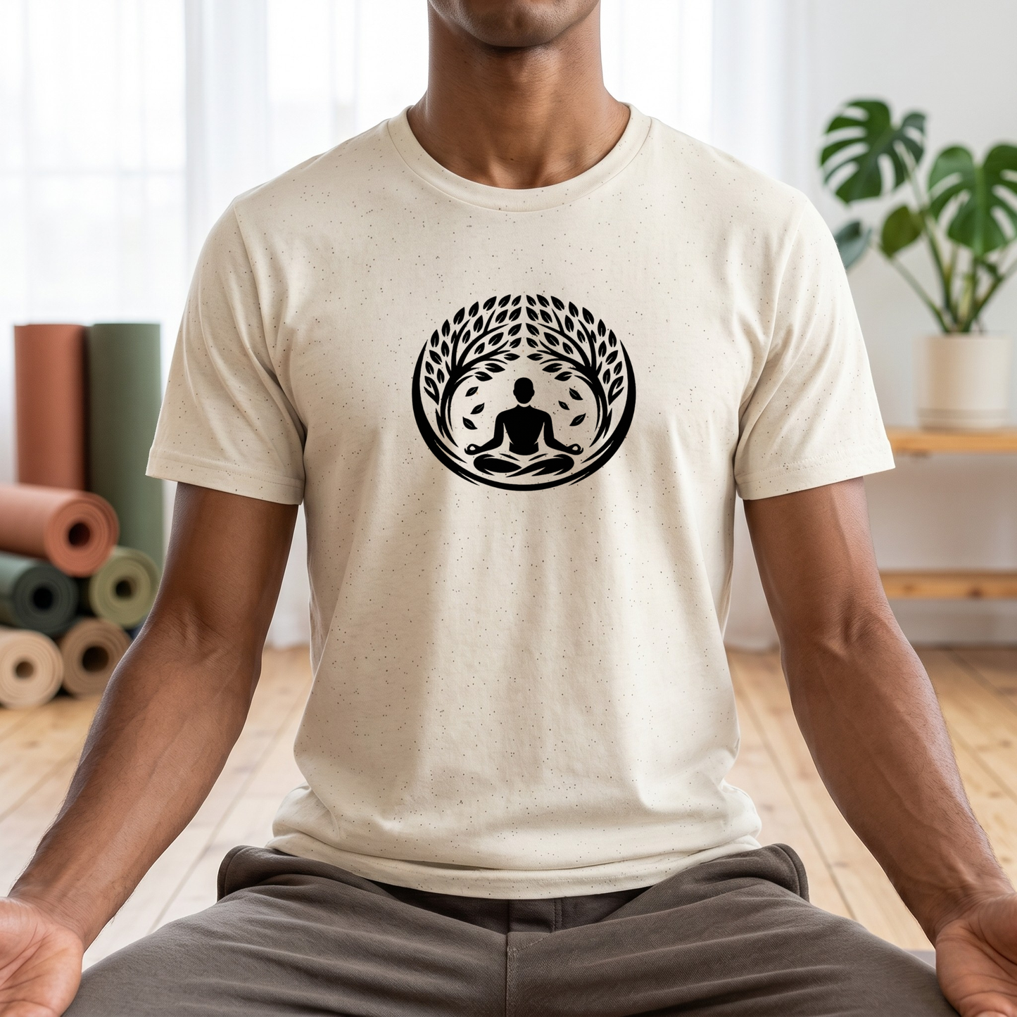 Leaves and Trees Lotus Pose T-Shirt