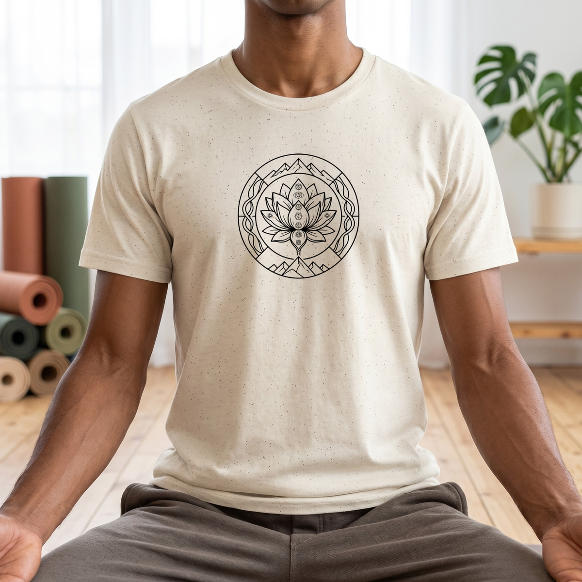 Chakras & Mountain Lotus Flower T-Shirt