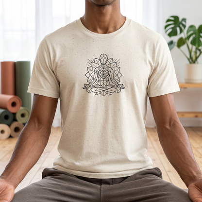 Polygon Heart Lotus Pose T-Shirt