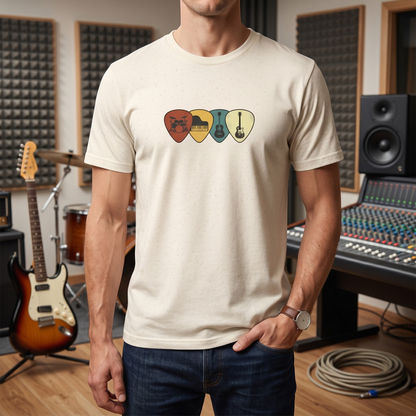 Retro Guitar Picks T-Shirt
