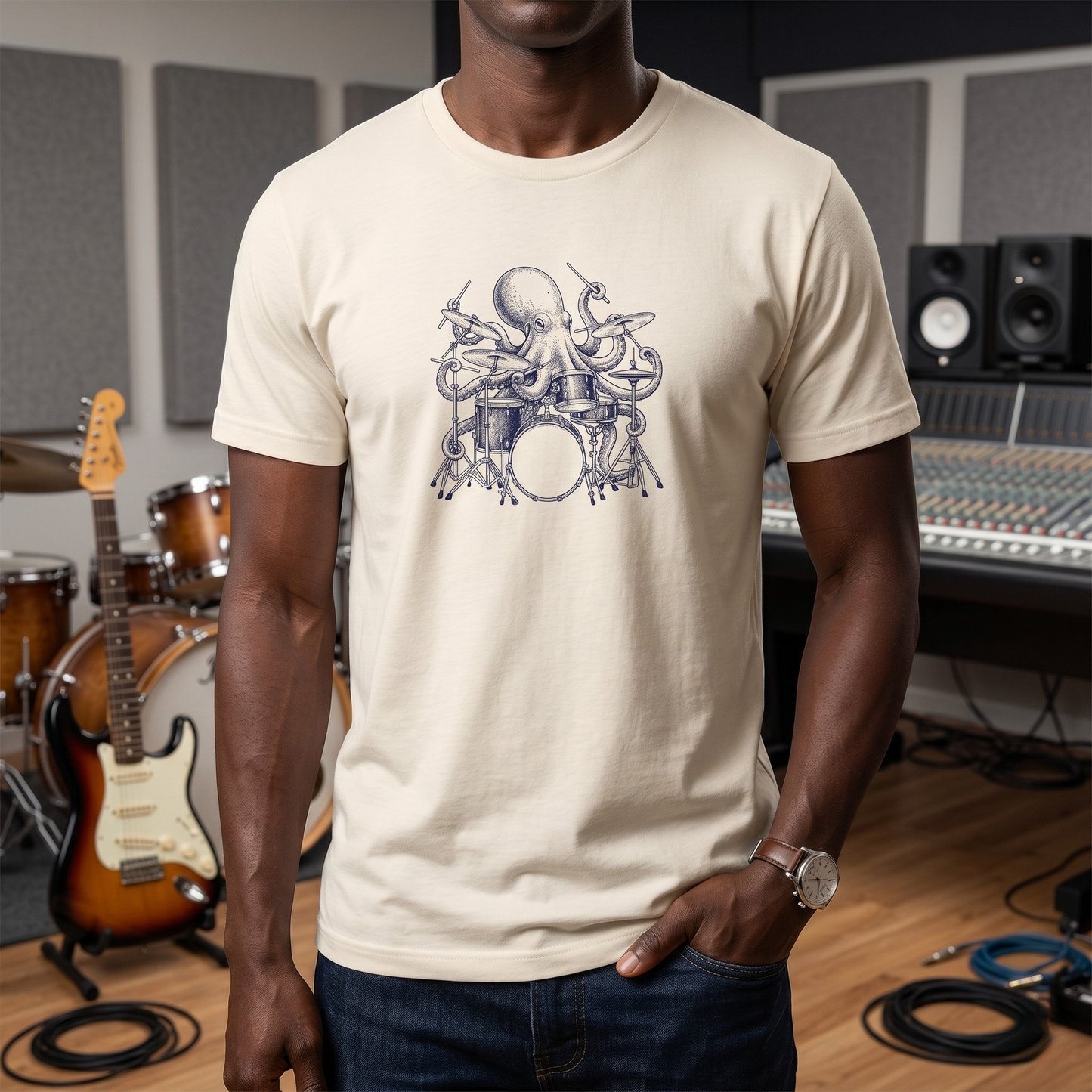 Drums Octopus T-Shirt
