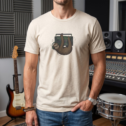 Retro Boombox Sloth T-Shirt