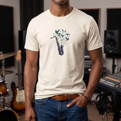 Saxophone & Birds T-Shirt