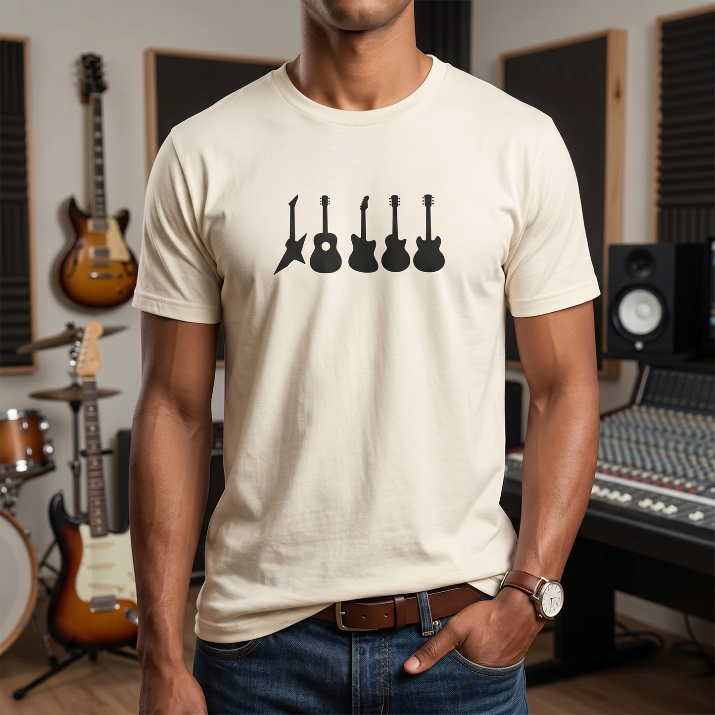 Guitar Types Silhouette T-Shirt