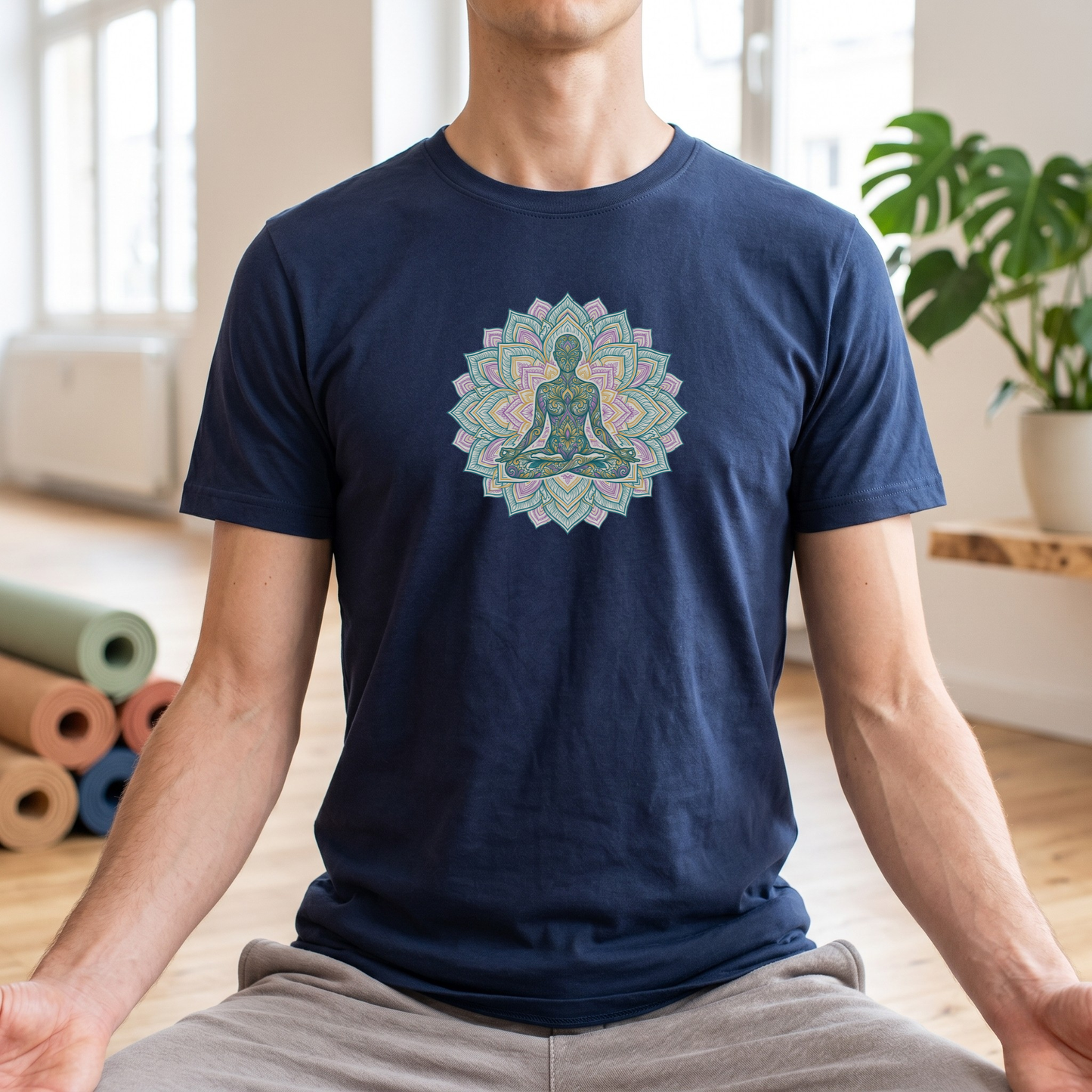 Lotus Pose Mandala T-Shirt