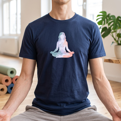 Watercolor Crystal Lotus Pose T-Shirt