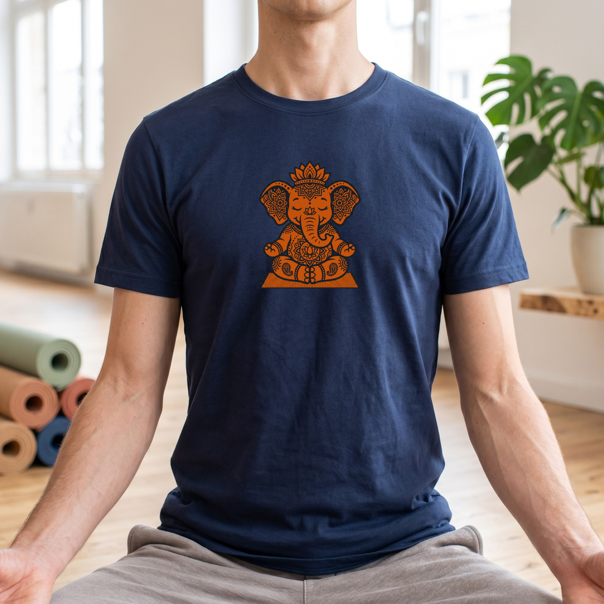 Zen Elephant Lotus Pose T-Shirt