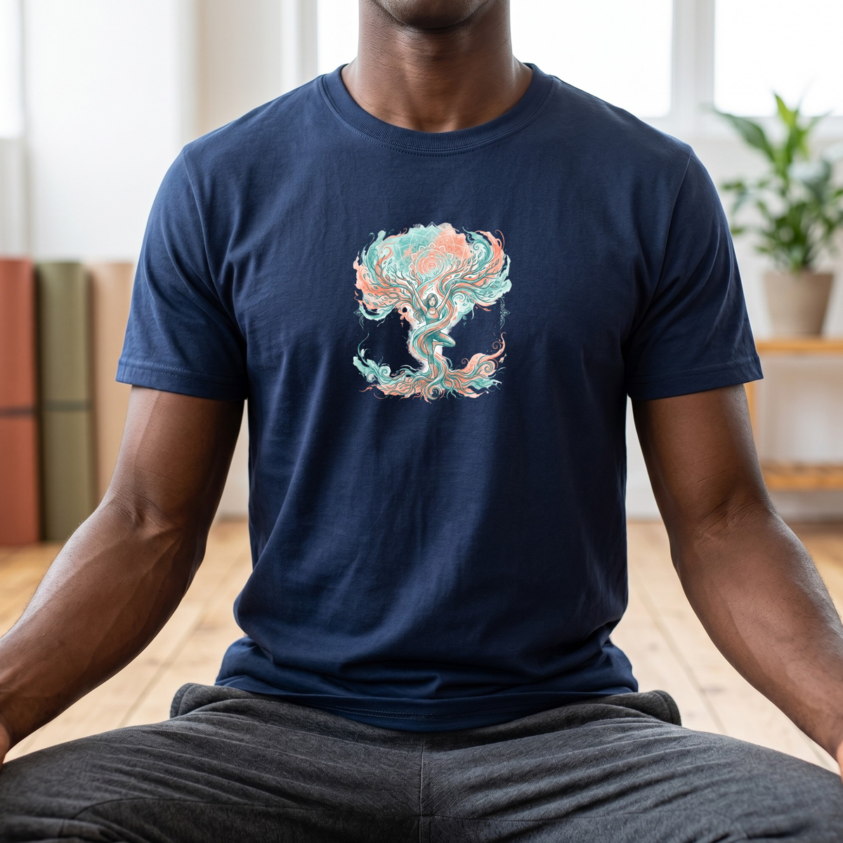 Watercolor Tree Pose Expression T-Shirt