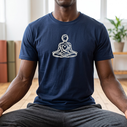 Line Art Messy Lotus Pose T-Shirt