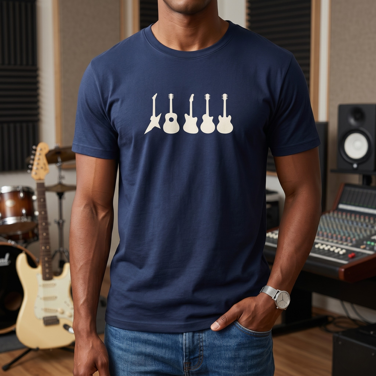Guitar Types Silhouette T-Shirt
