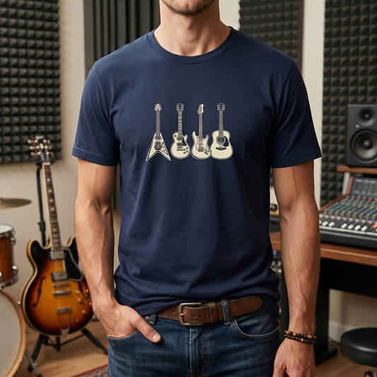 Guitar Types Lineup T-Shirt