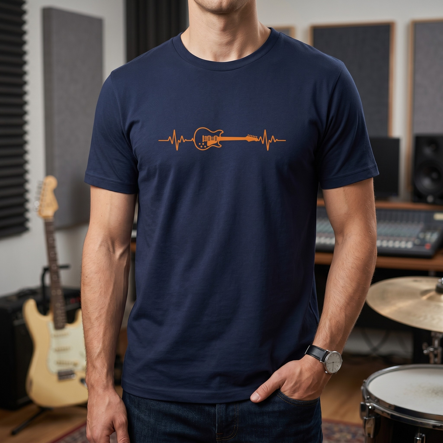 Heartbeat Guitar T-Shirt