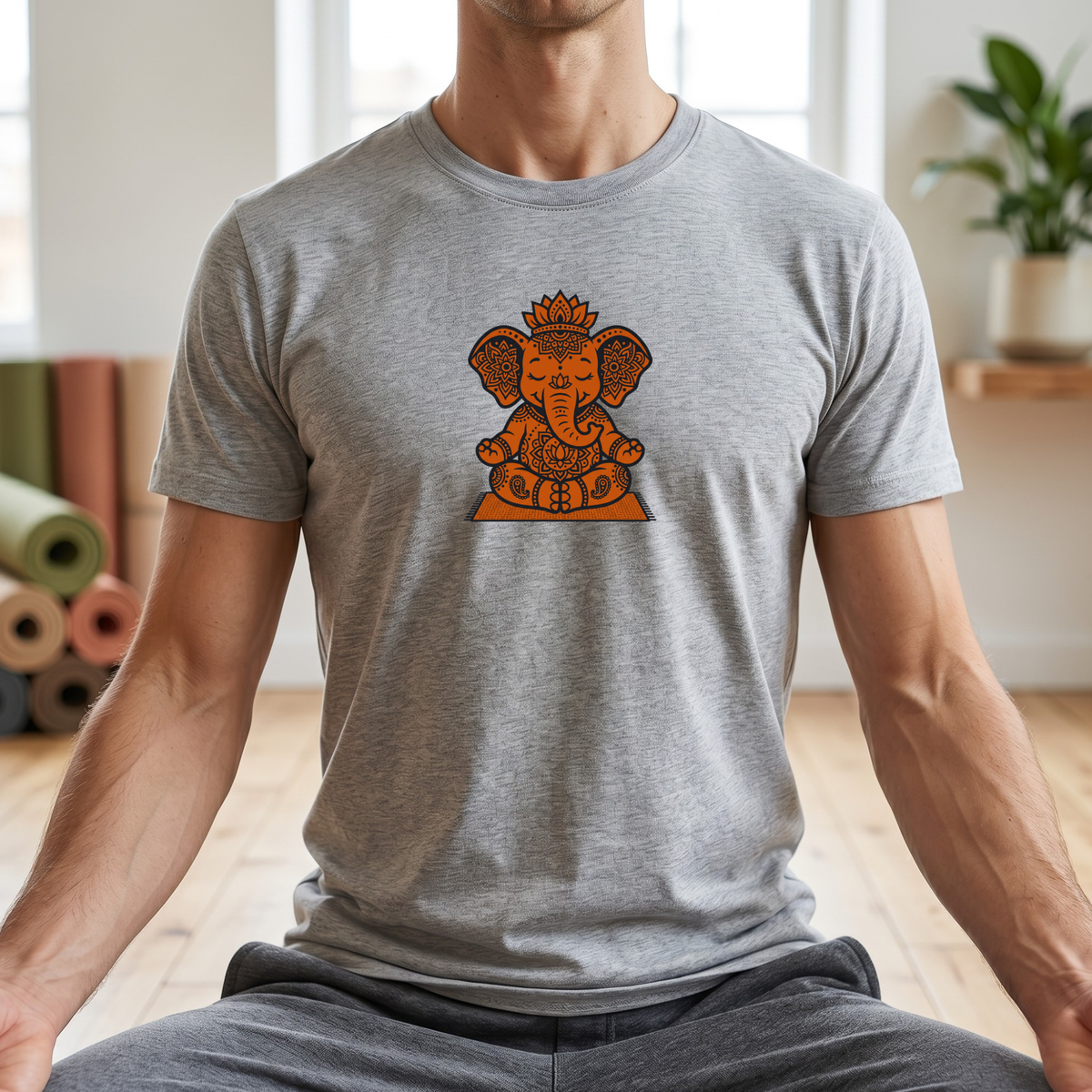 Zen Elephant Lotus Pose T-Shirt