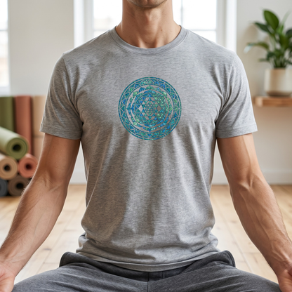 Watercolor Teal Mandala T-Shirt