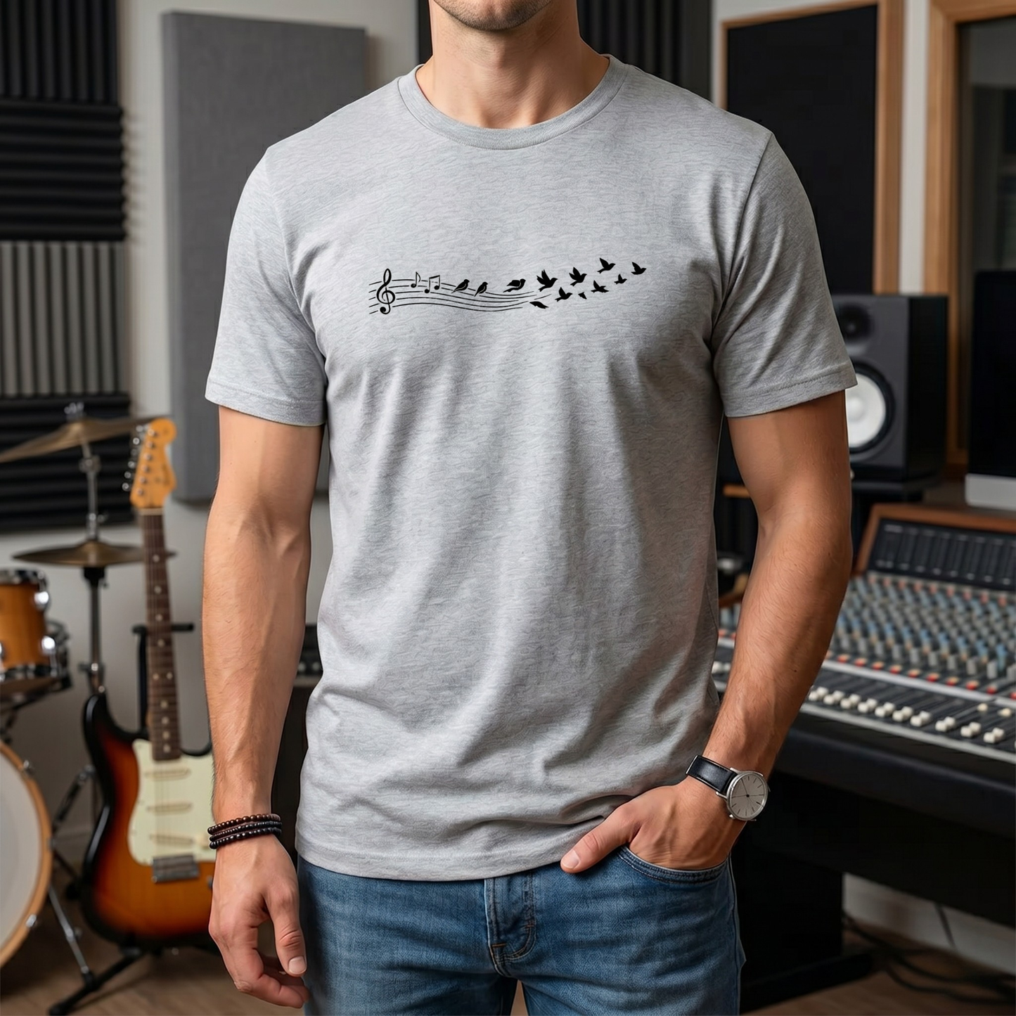 Birds & Music Notes T-Shirt