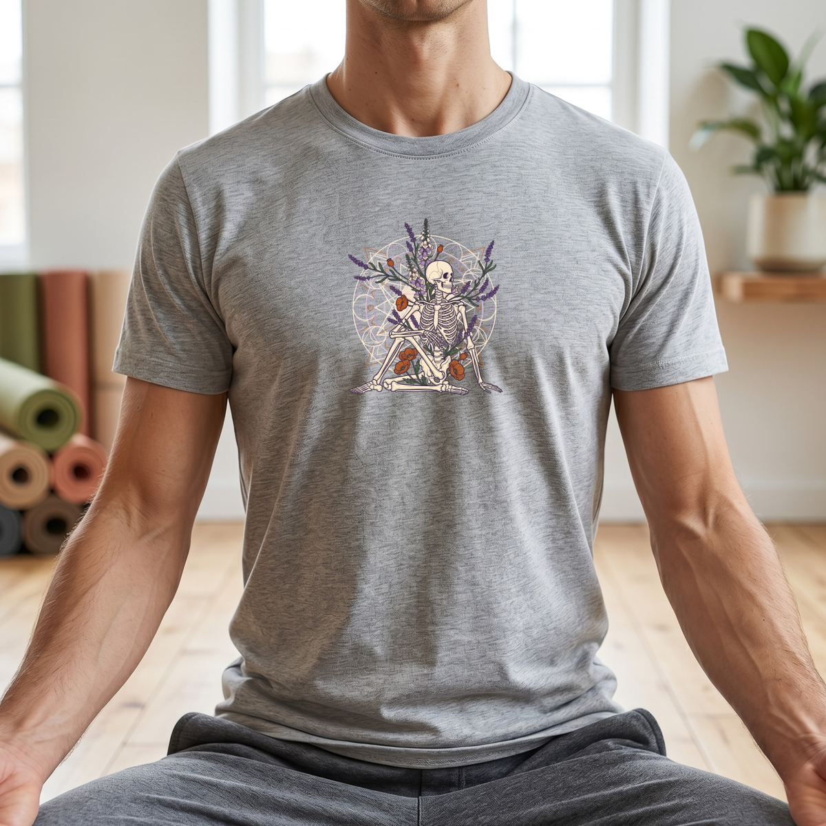 Botanical Wildflower Skeleton T-Shirt