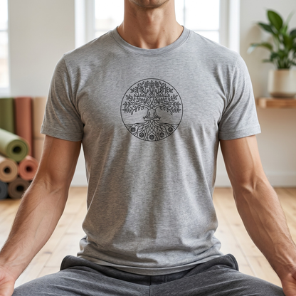 Line Art Chakras Tree T-Shirt
