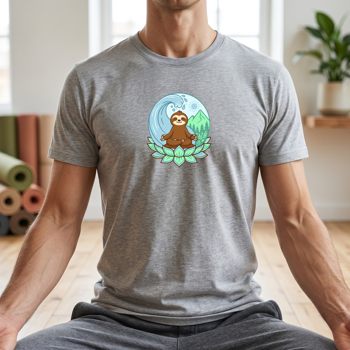 Zen Sloth Yin Yang T-Shirt