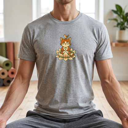 Trying to Focus Yoga Cat T-Shirt
