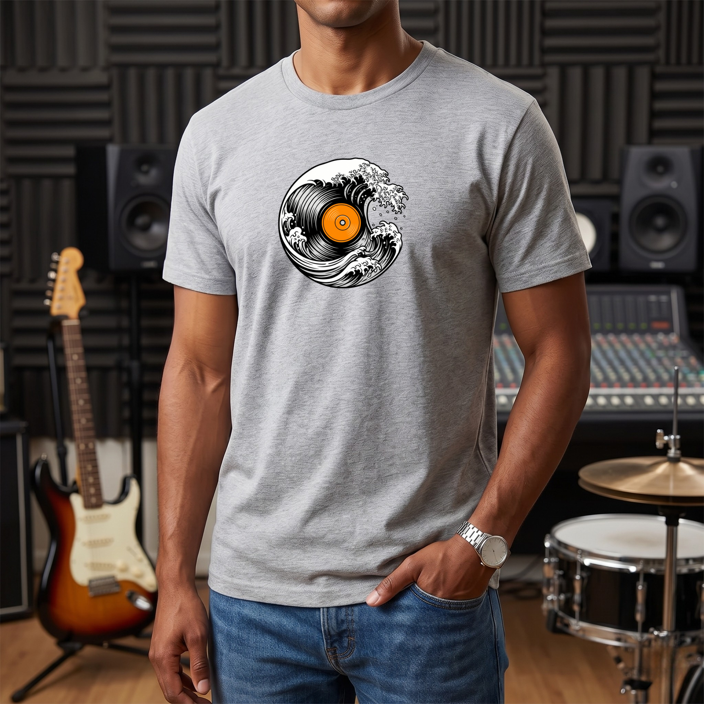 Ocean Wave Vinyl T-Shirt