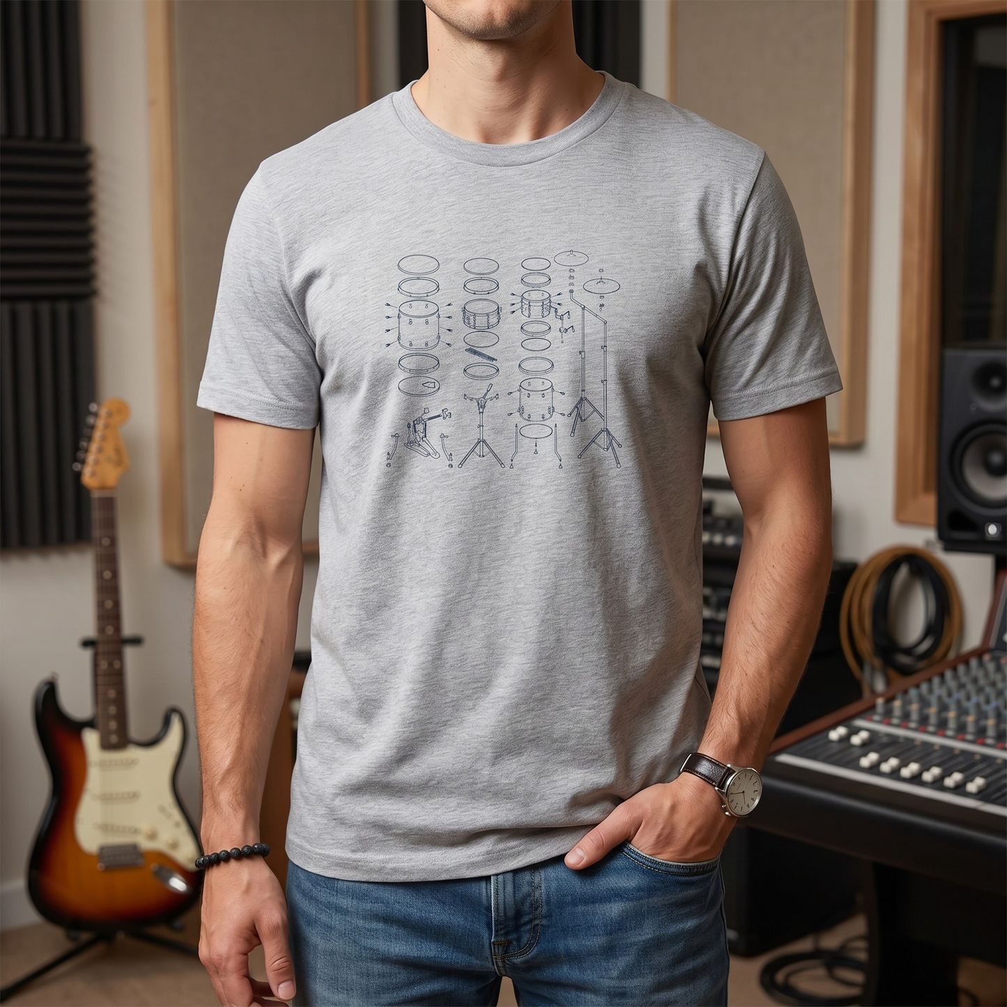 Drums Blueprint T-Shirt