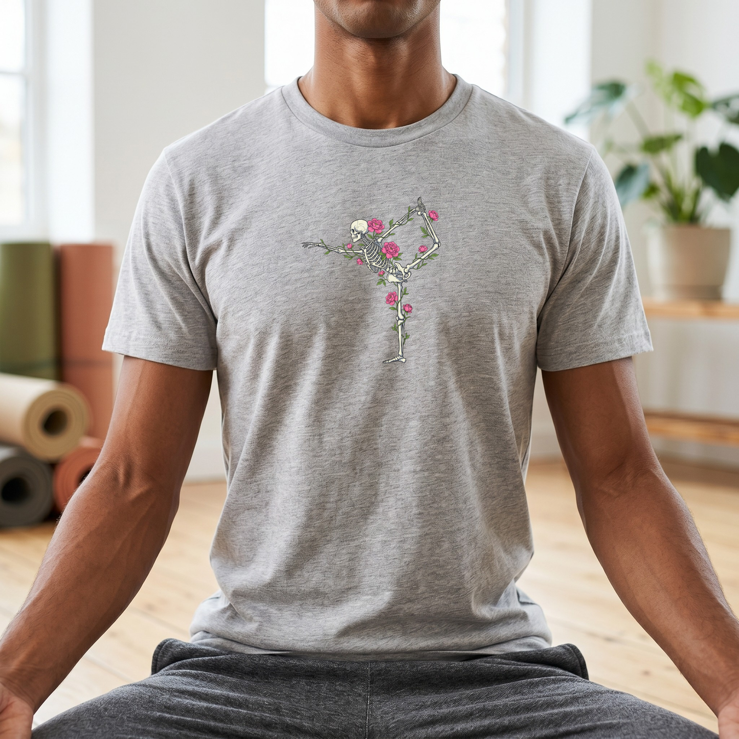 Floral Skeleton Asana T-Shirt