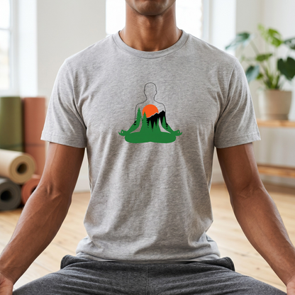 Forest and Mountains Lotus Pose T-Shirt