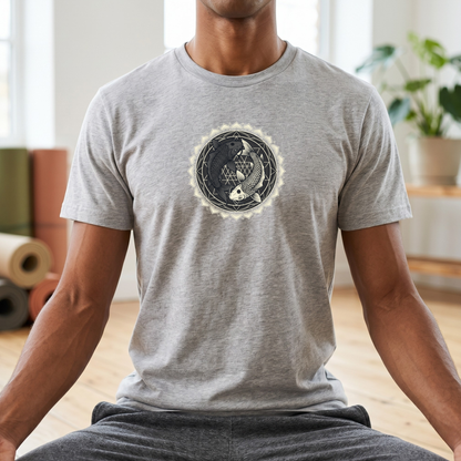 Sacred Geometry Koi Yin Yang T-Shirt