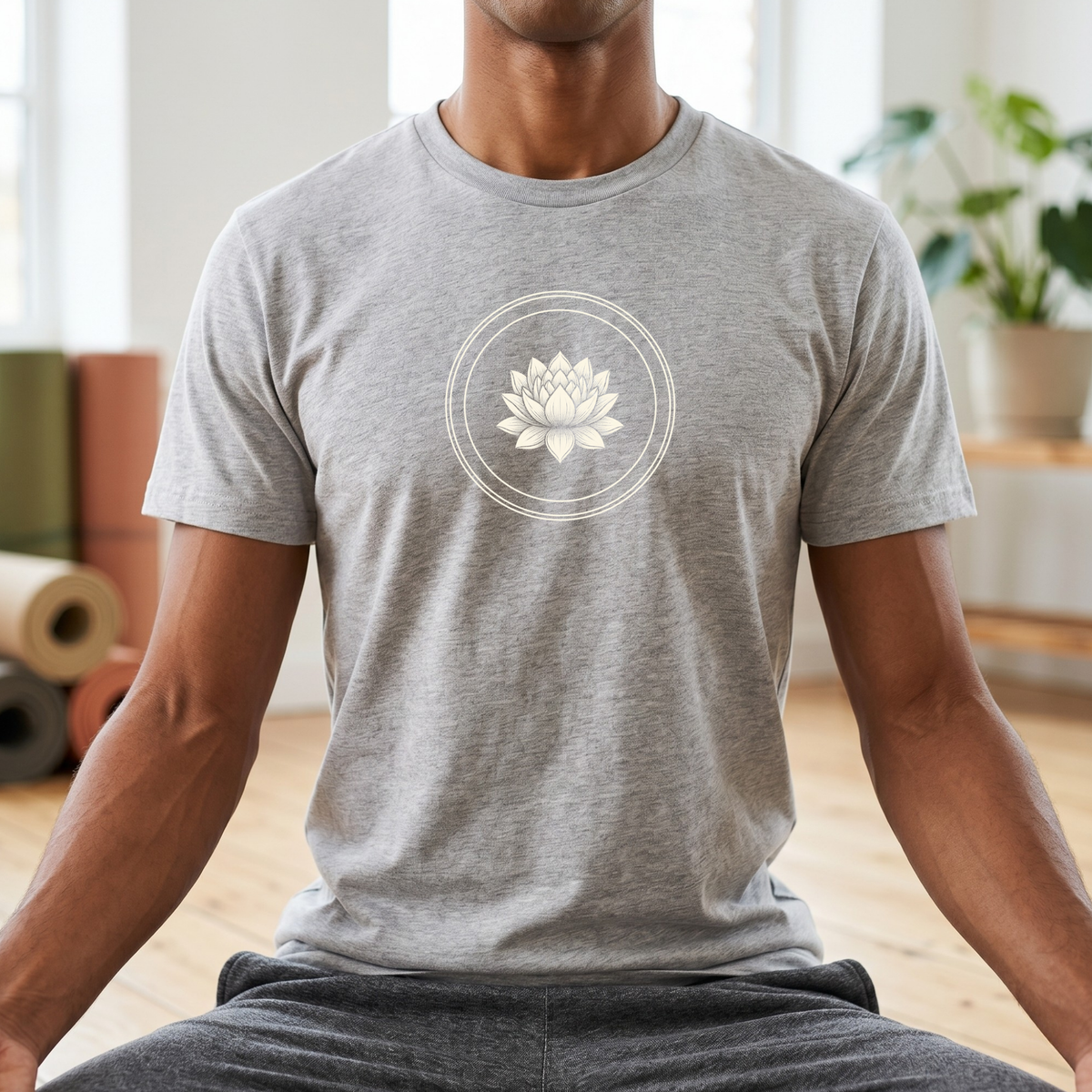 Black & White Lotus Flower T-Shirt