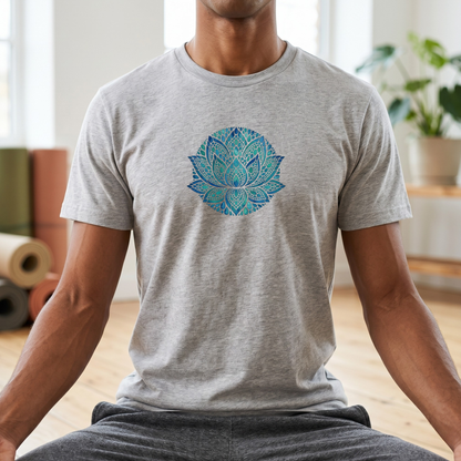 Watercolor Teal Lotus Flower T-Shirt