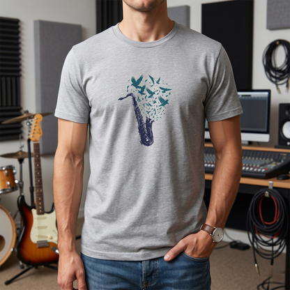 Saxophone & Birds T-Shirt