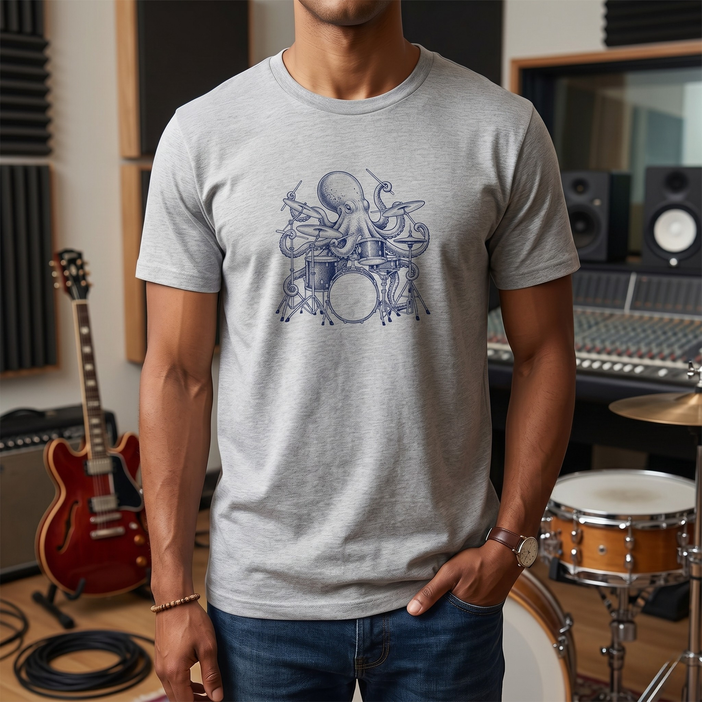 Drums Octopus T-Shirt