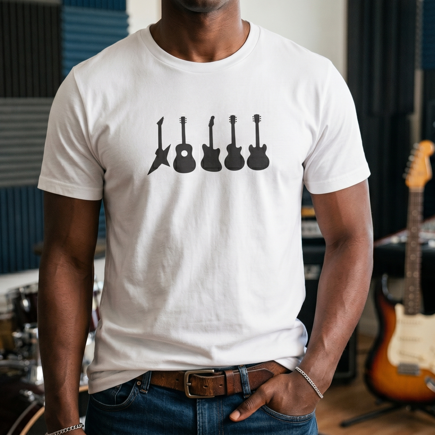 Guitar Types Silhouette T-Shirt