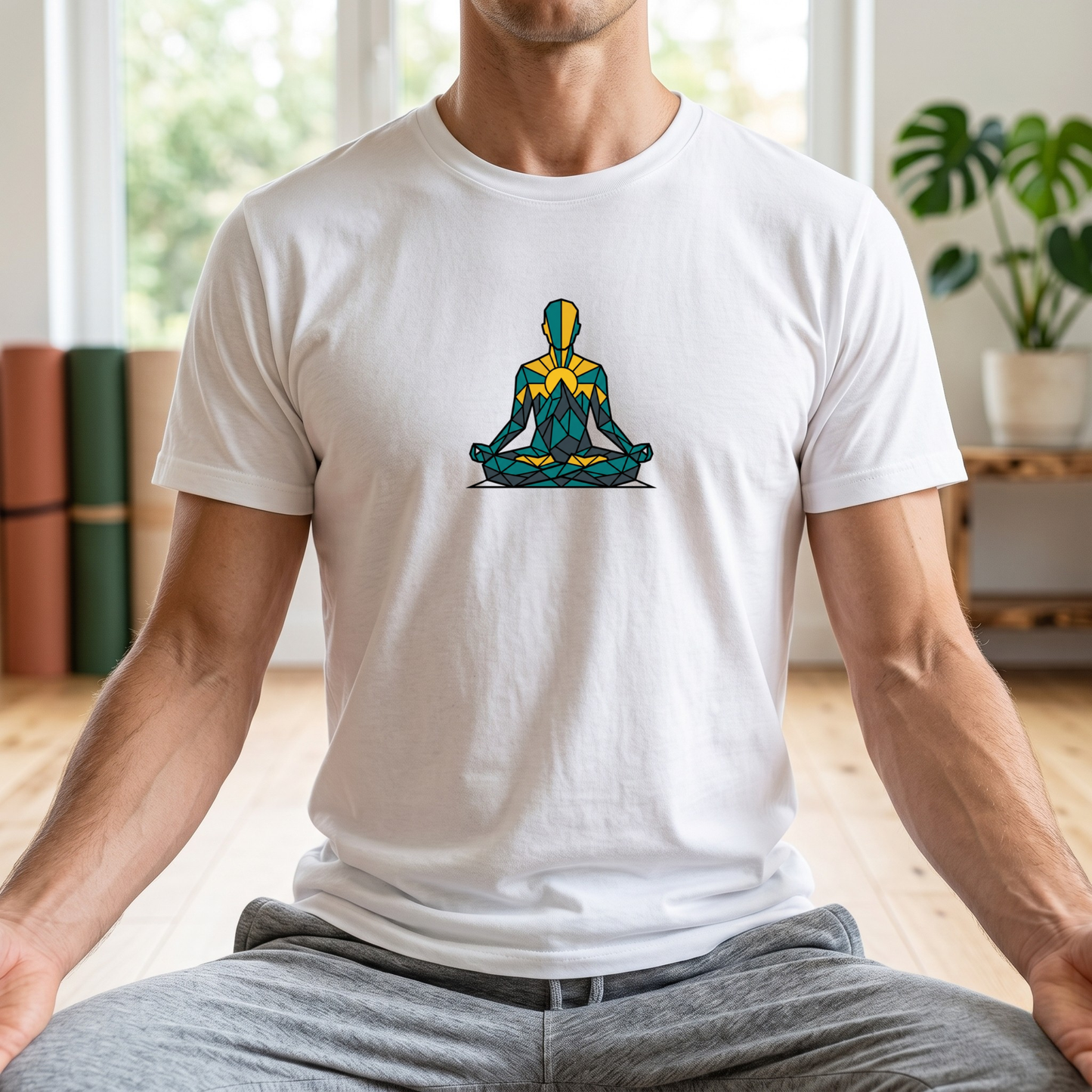 Polygon Lotus Pose T-Shirt