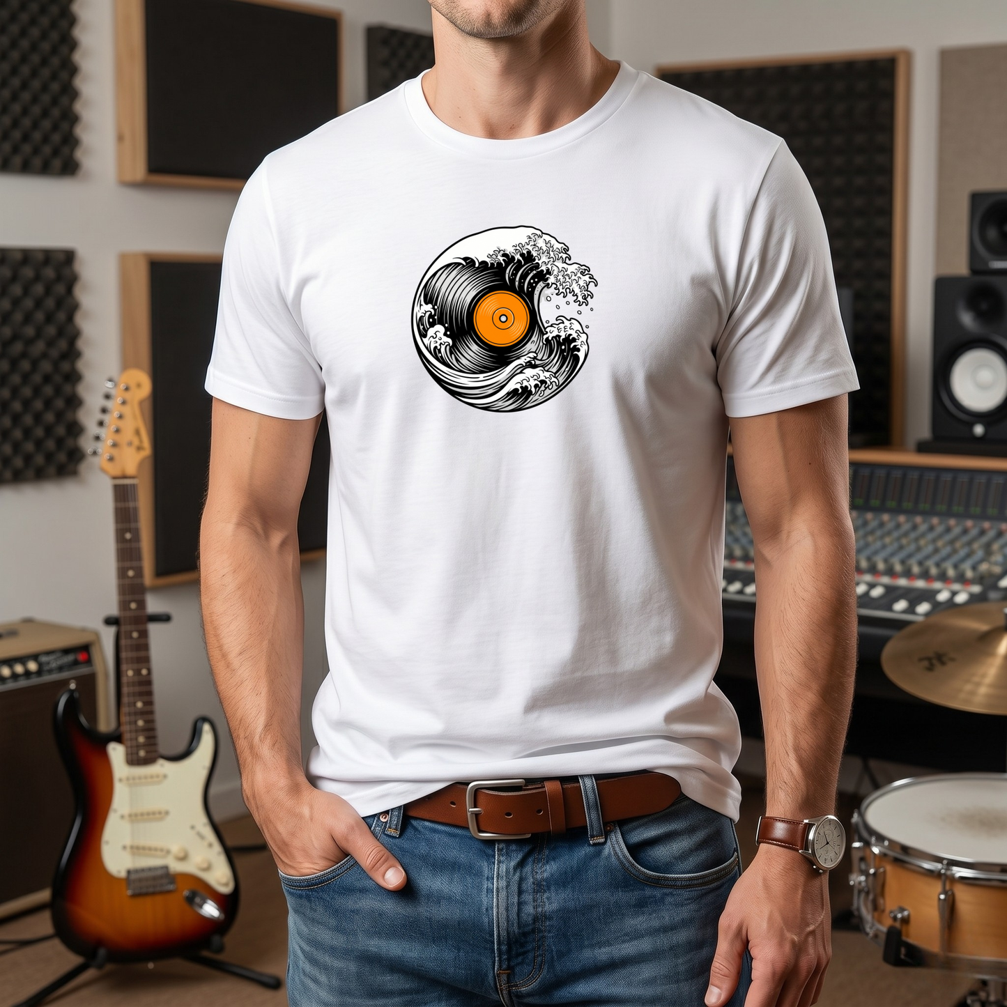 Ocean Wave Vinyl T-Shirt