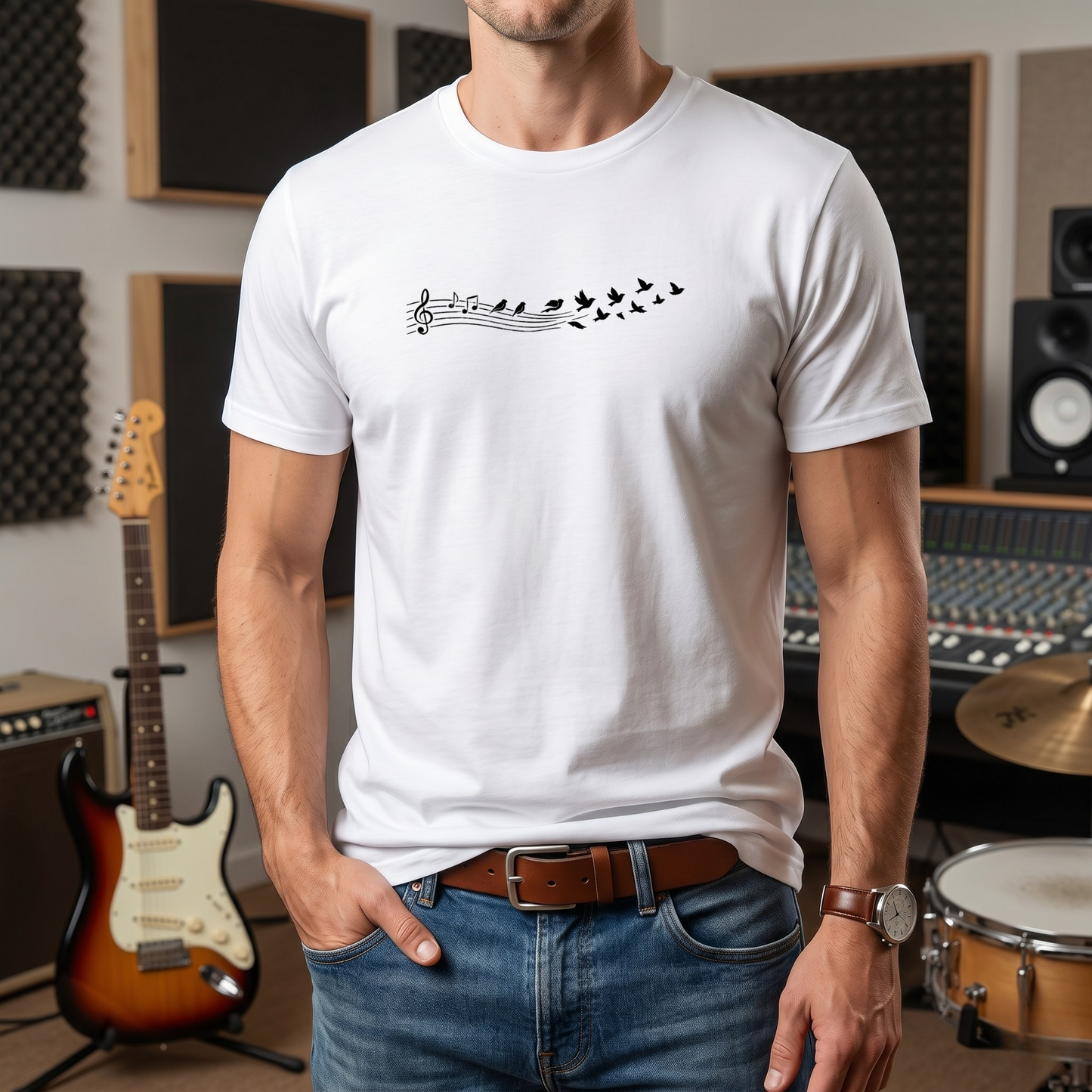 Birds & Music Notes T-Shirt