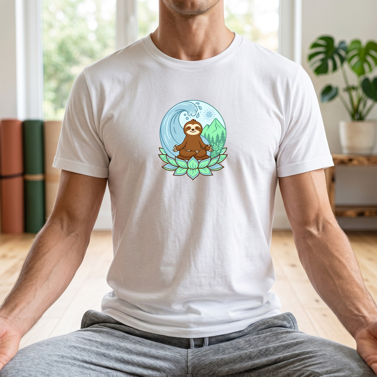 Zen Sloth Yin Yang T-Shirt